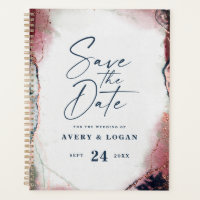 Abstract Burgundy & Navy Blue Wedding Plans