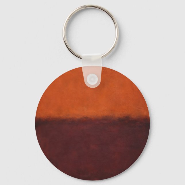 Abstract Burnt Orange Horizon Key Ring (Front)