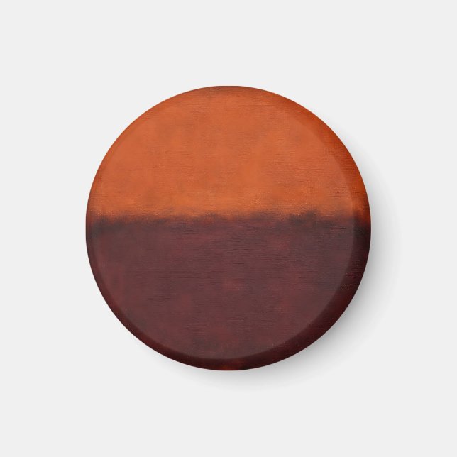 Abstract Burnt Orange Horizon Magnet (Front)