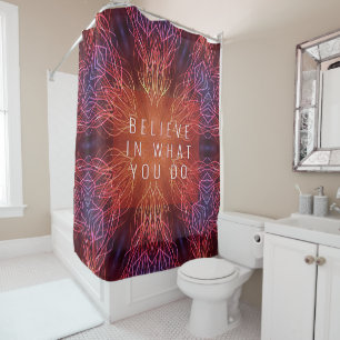 Abstract Burst of Multi-Coloured Shower Curtain