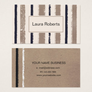 Abstract business card in brown, black and white