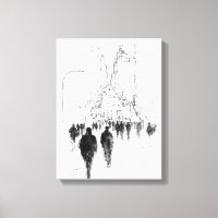 Abstract Busy Street Scene