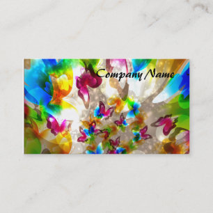Abstract Butterflies Business Card
