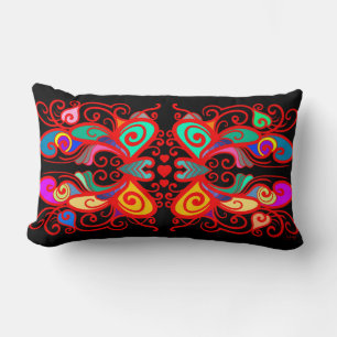 Abstract Butterflies Lumbar Cushion