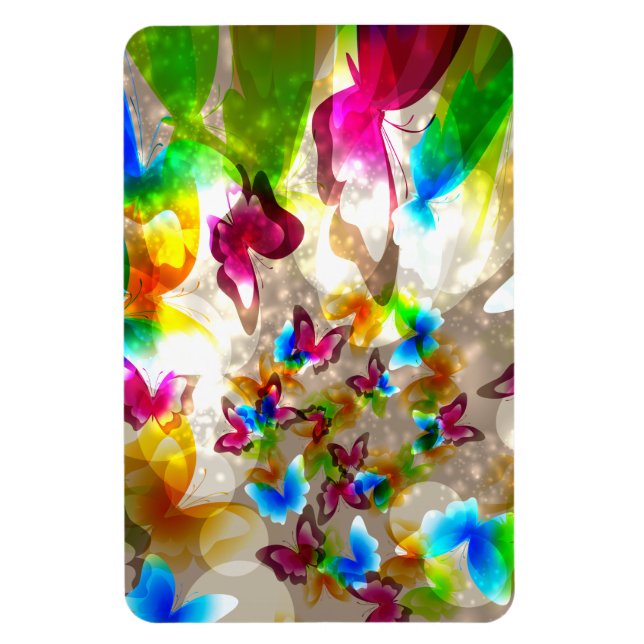 Abstract Butterflies Magnet (Vertical)