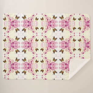 Abstract Butterflies Sherpa Blanket