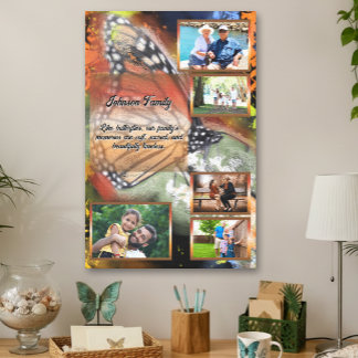 Abstract Butterfly 5 Photo Family PV02 Art Canvas Print