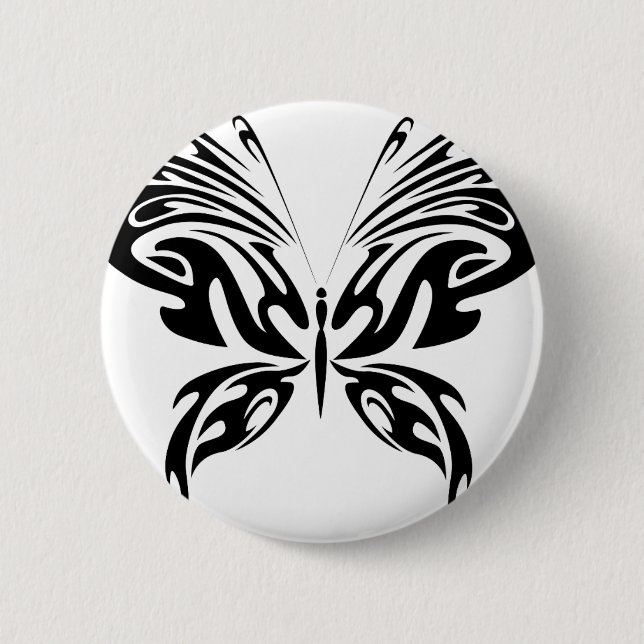 Abstract Butterfly 6 Cm Round Badge (Front)