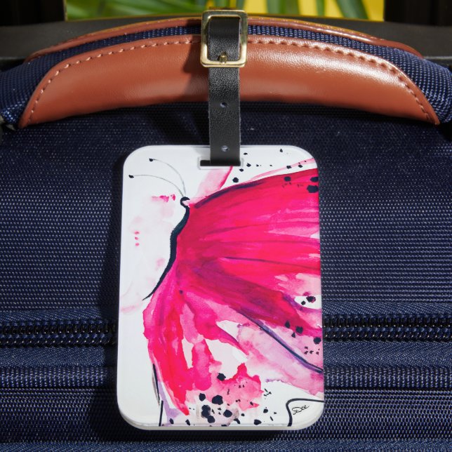 Abstract Butterfly Acrylic Luggage Tag (Front Insitu 2)