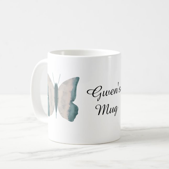 Abstract Butterfly and Photo Coffee Mug (Front Left)