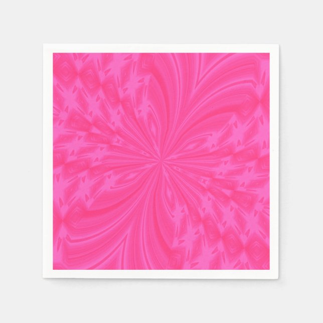 Abstract Butterfly,BRIGHT PINK-PAPER PARTY NAPKINS (Front)