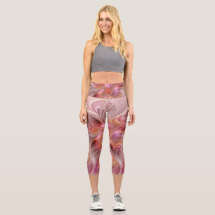 Abstract Butterfly Colourful Fantasy Fractal Art Capri Leggings
