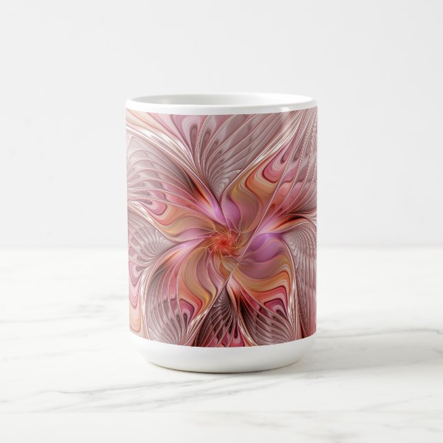 Abstract Butterfly Colourful Fantasy Fractal Art Coffee Mug (Center)