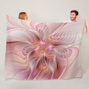 Abstract Butterfly Colourful Fantasy Fractal Art Fleece Blanket