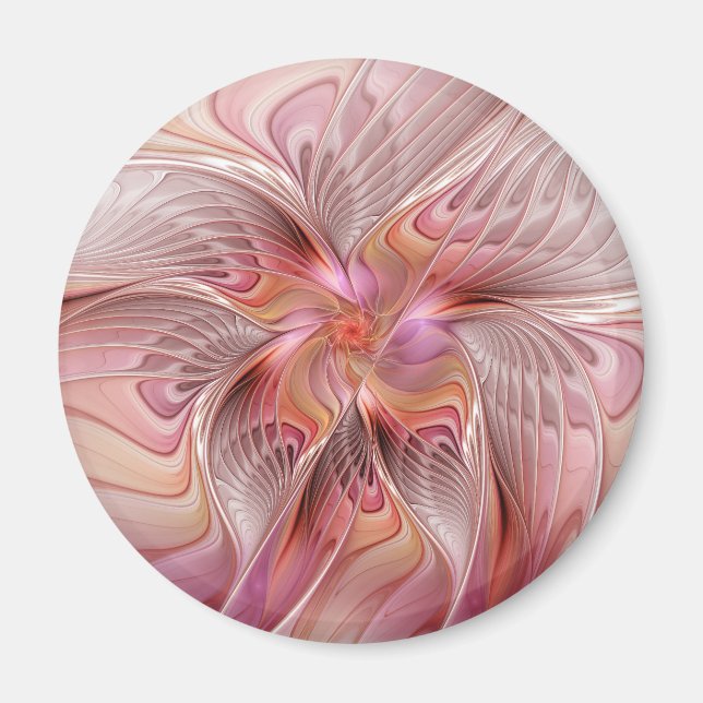Abstract Butterfly Colourful Fantasy Fractal Art Magnet (Front)