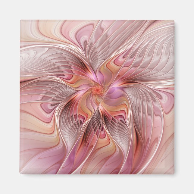 Abstract Butterfly Colourful Fantasy Fractal Art Magnet (Front)