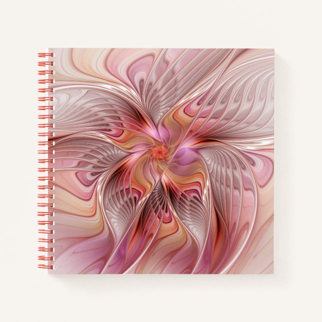 Abstract Butterfly Colourful Fantasy Fractal Art Notebook (Front)