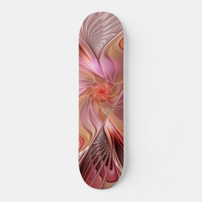 Abstract Butterfly Colourful Fantasy Fractal Art Skateboard (Front)