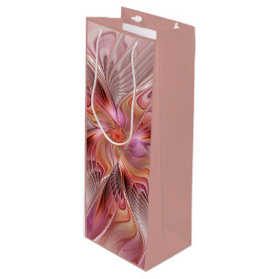 Abstract Butterfly Colourful Fantasy Fractal Art Wine Gift Bag