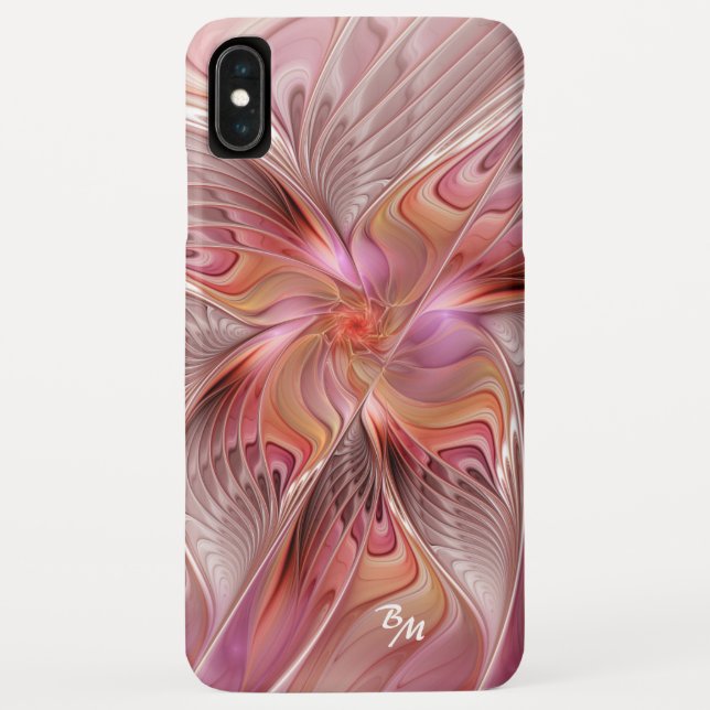 Abstract Butterfly Colourful Fractal Art Monogram Case-Mate iPhone Case (Back)