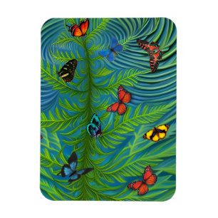 Abstract Butterfly Dream Garden Magnet
