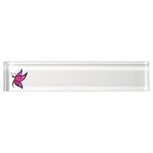 Abstract Butterfly Nameplate
