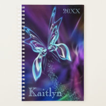 Abstract Butterfly Neon Blue Purple Colourful Life