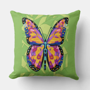 Abstract butterfly painting  cushion