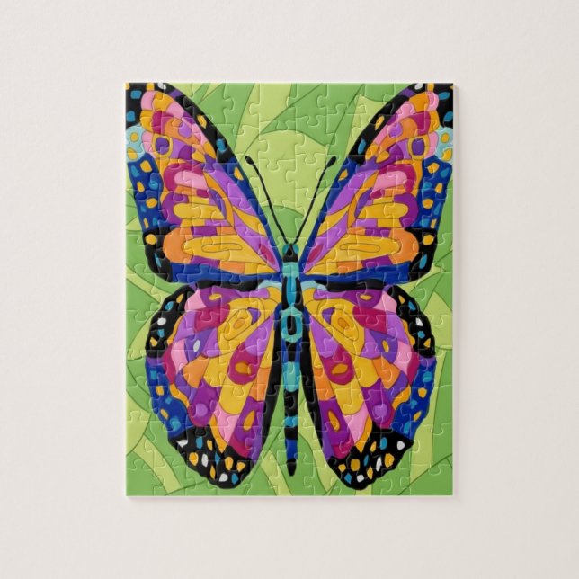 Abstract butterfly painting  jigsaw puzzle (Vertical)
