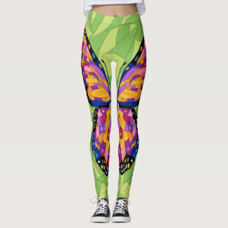 Abstract butterfly painting  leggings