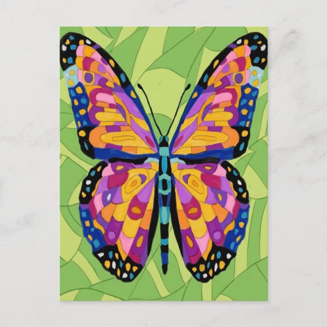 Abstract butterfly painting  postcard (Front)