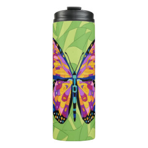 Abstract butterfly painting thermal tumbler