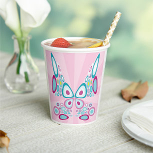 Abstract Butterfly Paper Cups