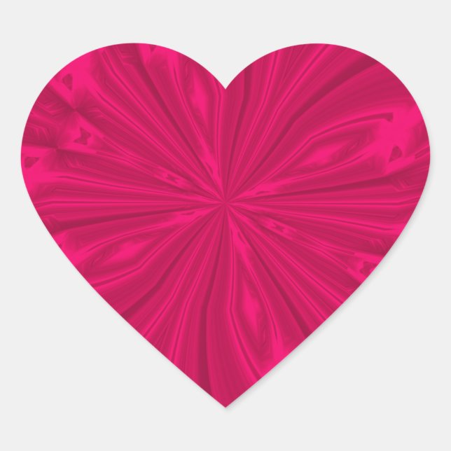 Abstract Butterfly Rasp. Pink Hrt Sticker (Front)