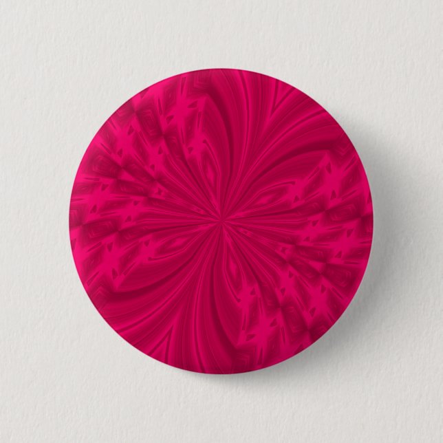 Abstract Butterfly Raspberry Pink Button (Front)