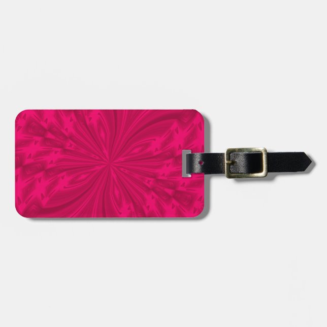 Abstract Butterfly Raspberry Pink LUGGAGE TAG (Front Horizontal)