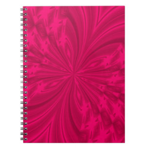 Abstract Butterfly Raspberry Pink Spiral Notebook