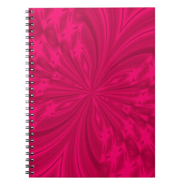 Abstract Butterfly Raspberry Pink Spiral Notebook (Front)