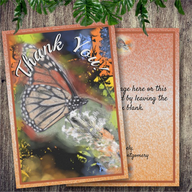 Abstract Butterfly Thank You Card (Creator Uploaded)