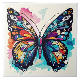 Abstract butterfly tile