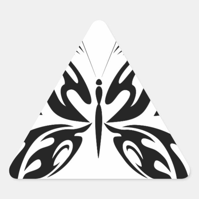 Abstract Butterfly Triangle Sticker (Front)
