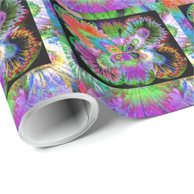 Abstract Butterfly Wrapping Paper (Roll Corner)
