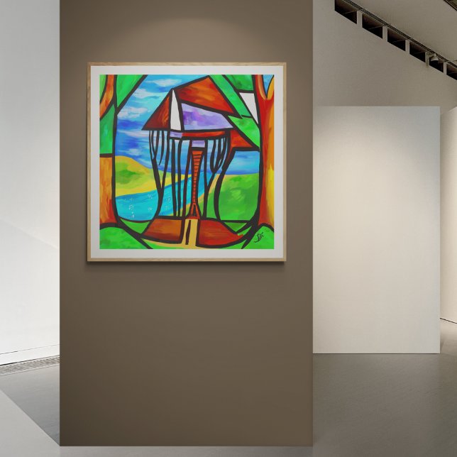 Abstract - Cabin in the forest Poster (Creator Uploaded)