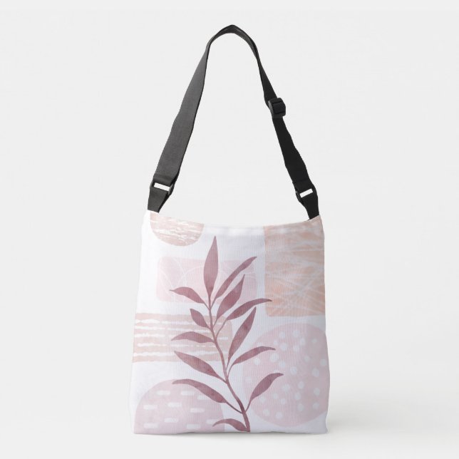 Abstract Calming Watercolor Shapes Crossbody Bag (Front)