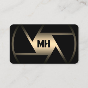 Abstract camera lens business card