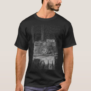 Abstract camera print men's shirt