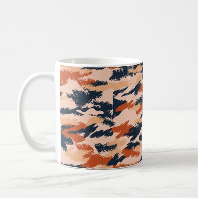 Abstract camouflage pattern. Seamless vintage wall Coffee Mug (Left)