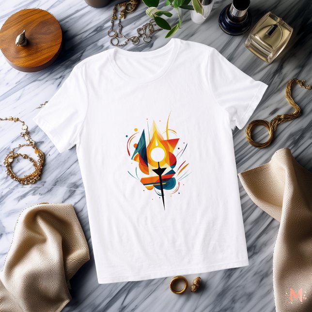 Abstract Candle Flame | Artistic Light & Fire Tri-Blend Shirt (Creator Uploaded)