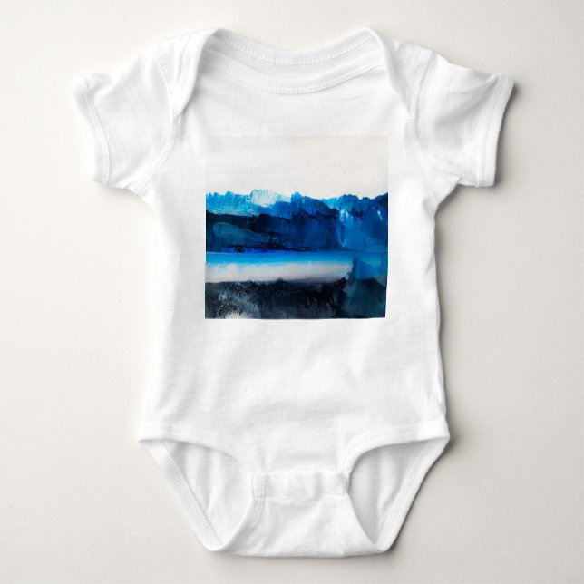 Abstract Canvas: Modern Art Texture. Baby Bodysuit (Front)