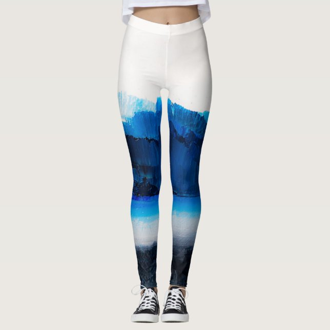 Abstract Canvas: Modern Art Texture. Leggings (Front)